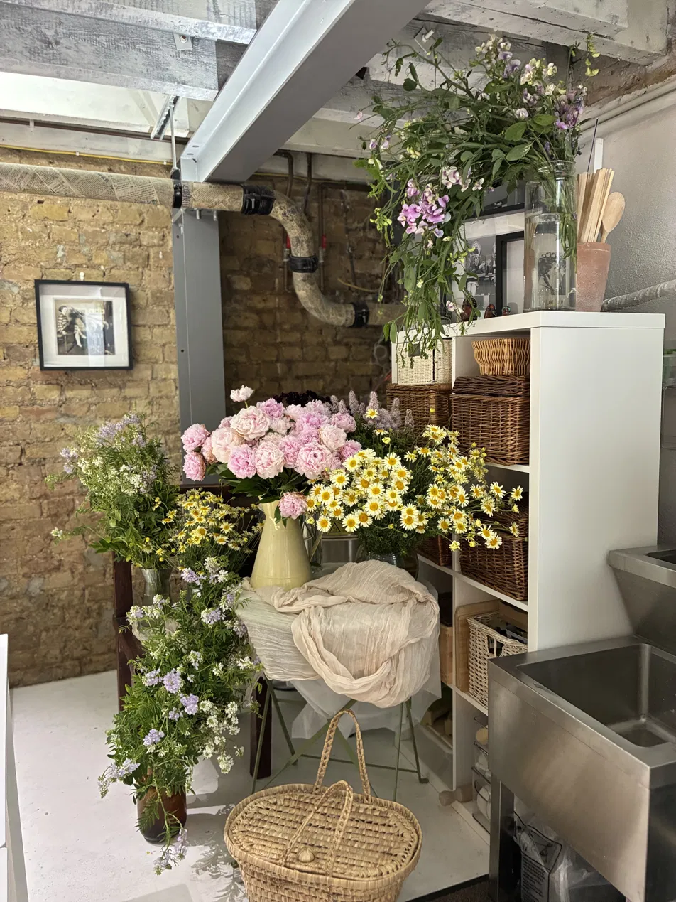 British-grown flowers in the studio
